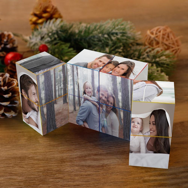 DIY Infinity Photo Cube Pliant Photo Cube Personnalisé Cube Cadeaux de Noël  – votrecollierprenomfr